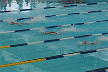 選手が泳いでいる写真２